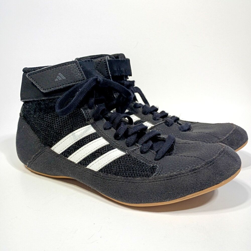 Adidas Kids' HVC 2 Wrestling Shoes Boys 5 Black White